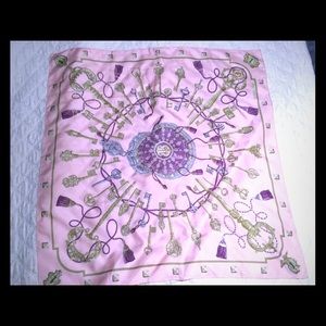 Vintage Hermes Silk Keys Les Cles Scarf